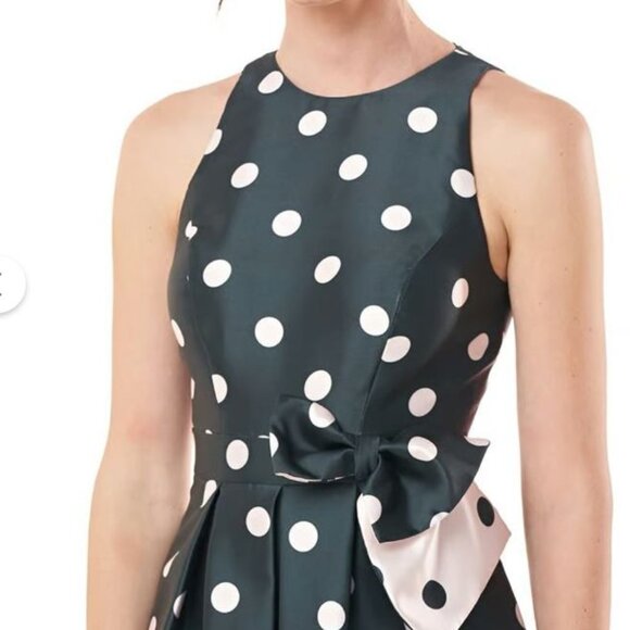 Kay Unger Andrea Walk Thru Jumpsuit/Dress Polka Dot with Pockets Size 2 - Picture 4 of 15